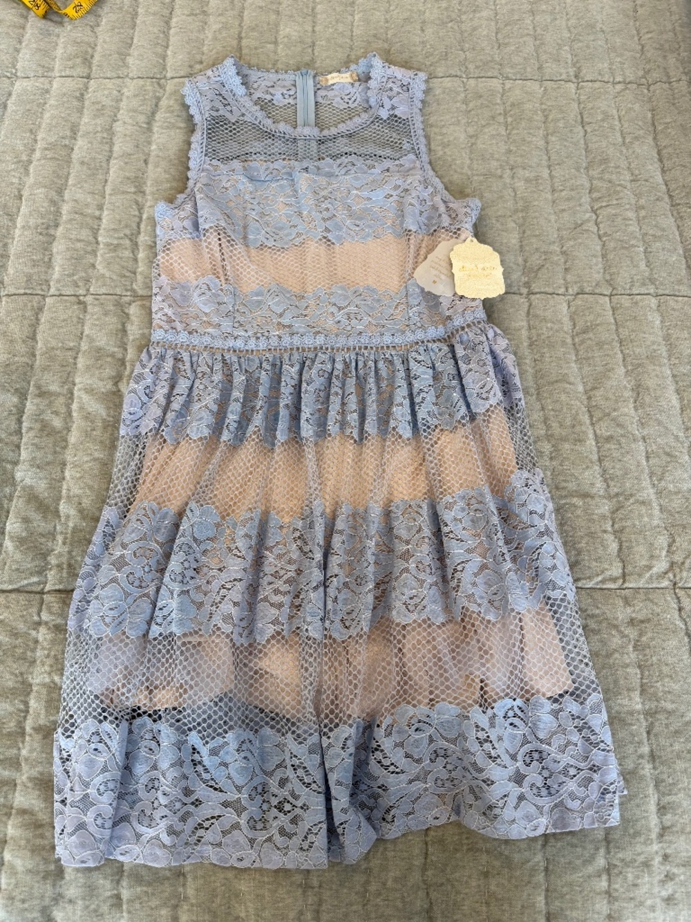 Beautiful Altar’d State Periwinkle Lace Dress Cocktail Wedding Romantic Large